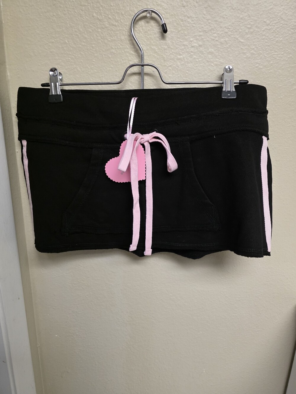 Sugar Thrillz Black Mini Skirt with Pink Accents